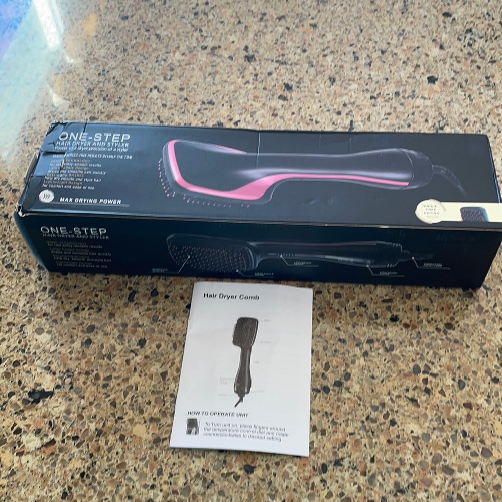 One step hair drying brush